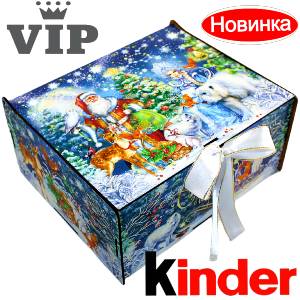Сладкий подарок на Новый Год в картонной упаковке весом 1200 грамм по цене 2223 руб в Старом Осколе